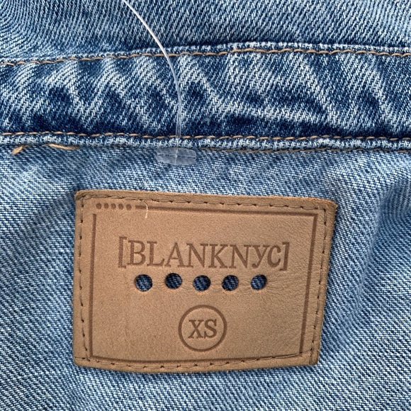 Blank NYC Jackets & Blazers - Blank NYC Fringed Distressed Two Denim Jacket One